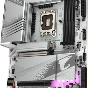GIGABYTE Z790 AORUS ELITE AX ICE: White ATX DDR5 Gaming Motherboard with PCIe 5.0, Wi-Fi 6E, USB-C 20Gbps, 2.5GbE, and Quad M.2 for Intel 14th/13th/12th Gen