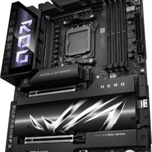 ASUS ROG CROSSHAIR X870E HERO – AM5 ATX Gaming Motherboard with Dual PCIe 5.0, Wi-Fi 7, Dual LAN, 5x M.2 & AI-Enhanced Overclocking