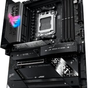 ASUS ROG STRIX X870E-E GAMING WIFI – AM5 ATX Powerhouse with Triple PCIe 5.0 M.2, Wi-Fi 7 & 5GbE LAN for Ultimate Gaming, AI OCing & Networking