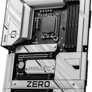MSI Z790 PROJECT ZERO Motherboard (Supports 12th/13th/14th Gen Intel Processors, LGA 1700, DDR5, PCIe 5.0, M.2, 2.5Gbps LAN, USB 3.2 Gen2x2, Wi-Fi 7, ATX)