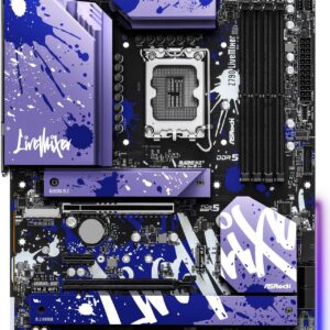 ASRock Z790 LiveMixer: ATX Motherboard for Intel 12th/13th/14th Gen CPUs with DDR5, 4x M.2 Slots (1x PCIe 5.0), PCIe 5.0 x16, Numerous USB Ports, Dual LAN (2.5GbE + 1GbE), Wi-Fi 6E