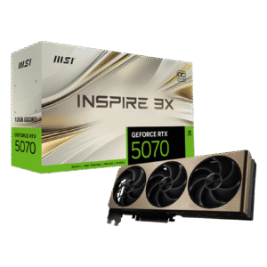 MSI INSPIRE 3X OC GeForce RTX 5070 12GB GDDR7 Graphics Card | Triple-Fan Cooling, DLSS 4, Ray Tracing, PCIe 5.0
