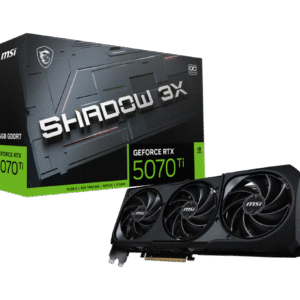 MSI SHADOW 3X OC GeForce RTX 5070 Ti 16GB GDDR7 Graphics Card | Triple-Fan, DLSS 4, Ray Tracing, PCIe 5.0