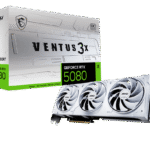 MSI GeForce RTX 5080 VENTUS 3X OC WHITE 16GB GDDR7 Graphics Card – DLSS 4, Triple Fan, HDMI 2.1, PCIe 5.0