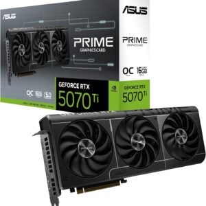 Asus PRIME OC GeForce RTX 5070 Ti 16GB GDDR7 Graphics Card – DLSS 4, PCIe 5.0, Overclocked, 4K & Ray Tracing Ready