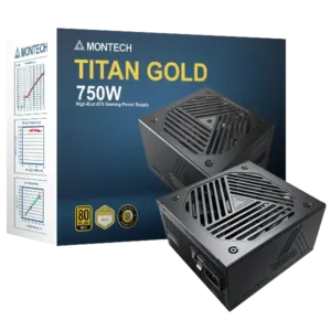 Montech TITAN GOLD 750W / 1200W – ATX 3.0 Fully Modular 80 PLUS Gold PSU with 12VHPWR & 135mm FDB Fan