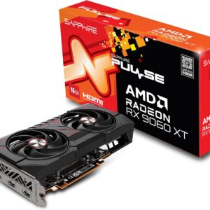 Sapphire PULSE Radeon RX 9060 XT 16GB GDDR6 Graphics Card – Dual-Fan Cooling, PCIe 5.0, RDNA 4 Architecture, AV1