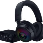 Razer Kraken V4 Pro Wireless Gaming Headset with OLED Control Hub – Razer Sensa HD Haptics, 4-Way Connectivity, 40mm Bio-Cellulose Drivers, THX Spatial Audio, RGB Earcups – Black