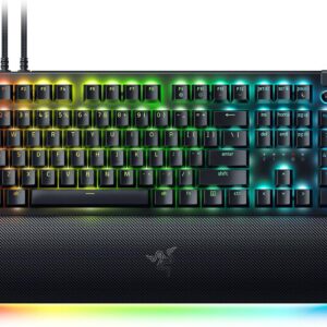 Razer BlackWidow V4 Pro Green (Clicky), Yellow (Linear), and Orange (Tactile) Switch Options – Full-Size Mechanical Gaming Keyboard