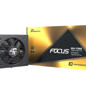 Seasonic FOCUS GX 750W / 850W / 1000W – ATX 12V Fully Modular 80 PLUS Gold PSU with PCIe Support & Hybrid FDB Fan