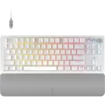 CORSAIR K70 PRO TKL RGB Gaming Keyboard PBT White – Hall Effect Magnetic Switches, Rapid Trigger, Adjustable Actuation, AXON 8,000Hz Hyper-Polling, iCUE Compatible