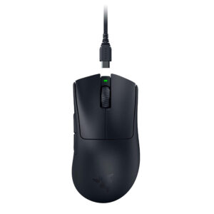Razer DeathAdder V3 Pro Wireless Esports Mouse Black/White – 30K DPI Focus Pro Sensor, HyperPolling Upgradeable to 8000 Hz, 58g Ultra-Lightweight, 90-Hour Battery, Gen-3 Optical Switches