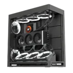 HAVN HS 420 Vertical GPU Kit – Dual-Chamber Mid Tower ATX PC Case – Black | Hybrid Airflow Design, 11x 140mm Fan Mounts, Triple 420mm Radiator Support, SimpliCable Routing, Tempered Glass, PWM Hub Included