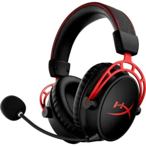HyperX Cloud Alpha Wireless Gaming Headset Black-Red – 300-Hour Battery, DTS Spatial Audio, Dual Chamber Drivers – PC Compatible