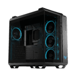 ASUS TUF Gaming GT502 Horizon ARGB – Dual-Chamber Mid-Tower Case with Panoramic Glass, USB-C Gen 2x2, Pre-Installed ARGB Fans & Fan Hub, 400mm GPU Clearance, and Triple Radiator Support Black/White