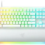 Razer - BlackWidow V4 Pro Full Size Wired Mechanical Green Clicky Switch Gaming Keyboard with Chroma RGB Backlighting - White