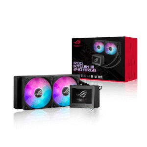 ROG RYUJIN III 240 ARGB Black/White – Premium 240mm AIO Liquid CPU Cooler with 3.5" LCD Display, Gen 8 Asetek Pump, Embedded VRM Fan & Magnetic Daisy-Chainable ARGB Fans