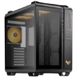 ASUS TUF Gaming GT502 PLUS – Premium Dual-Chamber Mid Tower Case with ARGB Hub, Tempered Glass, and Enhanced Cooling Support – Black/White